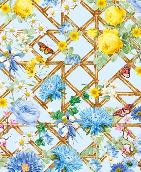 Mary Katrantzou "Blue Lattice" Dobbelt kort