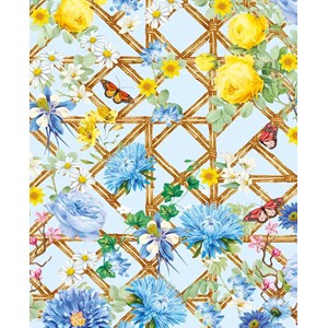 Mary Katrantzou "Blue Lattice" Dobbelt kort