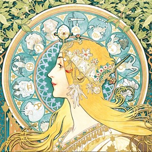 V&A Luxury Format "La Plume Zodiac" Kvadratisk kort