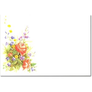 Visittkort, små, Blomster, pk.a 8 stk.