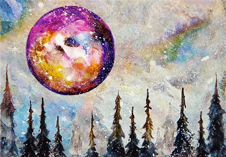 "Mystic Moon" Notecards 14 kort/15 konvolutter