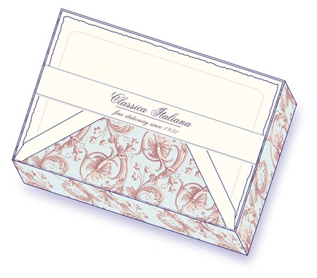 Kortpakke "Light Blue Pattern" 10/10, 8,5 x 13 cm