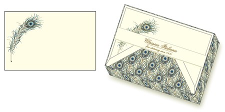 Kortpakke "Peacock" 10/10, 8,5 x 13 cm