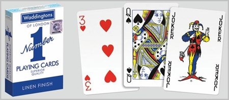 "Waddingtons No 1 Playing Cards" blå