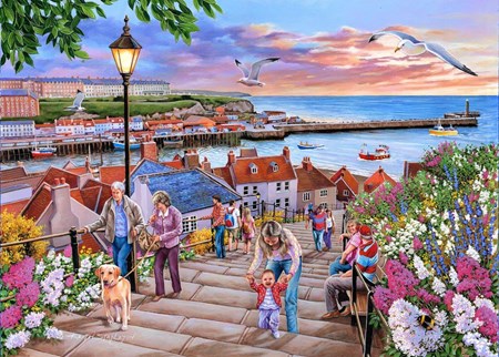 "199 Steps Whitby" Puslespill 1000 biter.
