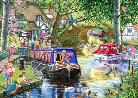 "Summer on the River" Puslespill 1000 biter.