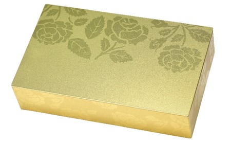 "Sissy" Gullfarget metalleske med preget mønster