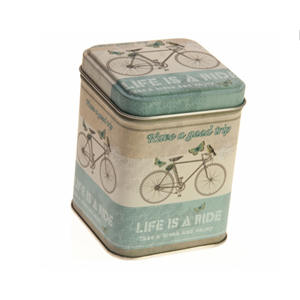"Bicycle" Kvadratisk mettall-boks