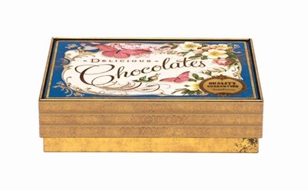 "Nostalgia - Blue Large Chocolate Tin"