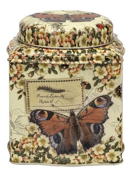 "Nostalgia - Vintage Butterflies" Wavy Dome Lid Caddy