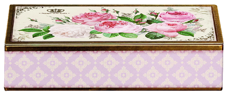 "Nostalgia - Roses" Flat Hinged Rectangular