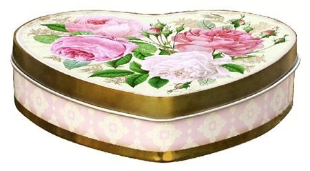 "Nostalgia - Roses" Small Heart Tin