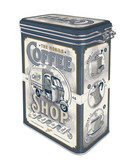 "The Mobile Coffee Shop" Høy rektangulær boks m/klips