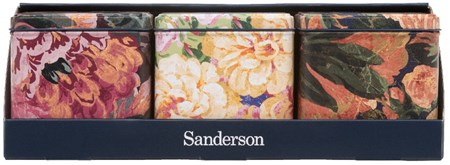 "Sanderson - Very Rose & Peony" Set of 3 Square Caddies