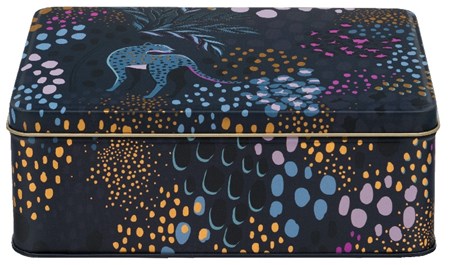 "Sara Miller - Midnight Leopard" Deep Rectangular