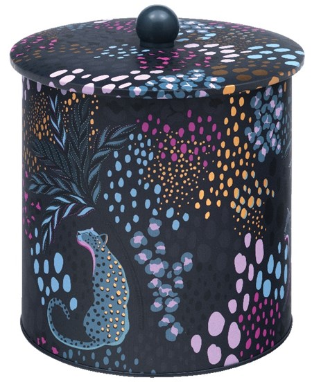 "Sara Miller - Midnight Leopard" Biscuit Barrel