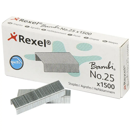 Heftestift REXEL nr25 Bambi (1500)