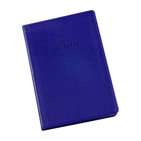 "Soft Cover Adress Book" Large, 3 assorterte farger