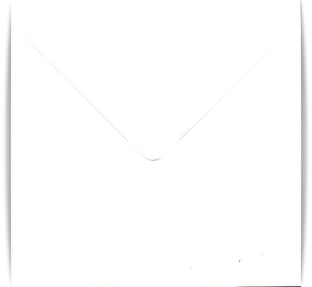 Konvolutter, Hvite, kvadratiske, 155 x 155 mm. 10 stk.