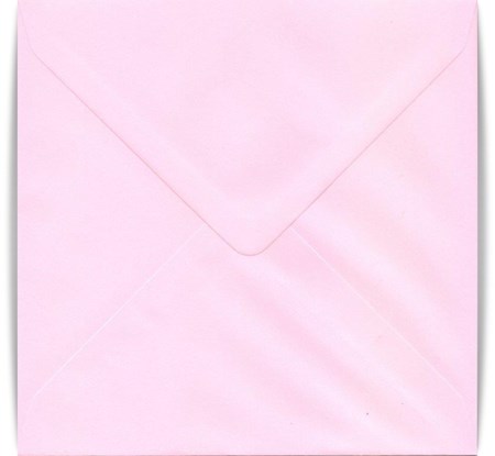 Konvolutter, Rosa, kvadratiske, 155 x 155 mm. 10 stk.