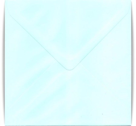 Konvolutter, Lys blå, kvadratiske, 155 x 155 mm. 10 stk.