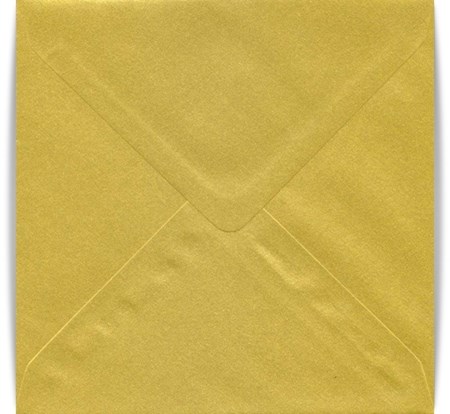 Konvolutter, Gull, kvadratiske, 155 x 155 mm. 10 stk.