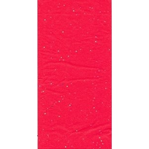 Silkepapir, "Red Glitter", 3 ark 50 x 66 cm