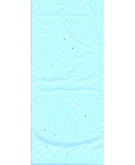 Silkepapir, "Light Blue Glitter", 3 ark 50 x 66 cm