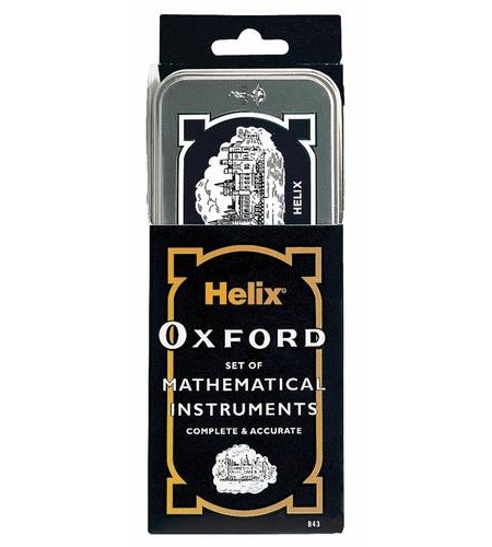 "Helix Oxford Set of Mathematical Instruments in Tin Box"