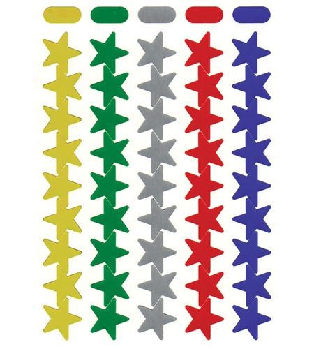 Stickers Assorterte stjerner, 2 ark, 90 stk