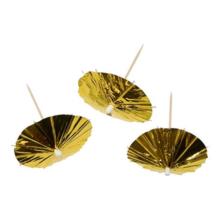 Party-paraply, gull 10 stk.