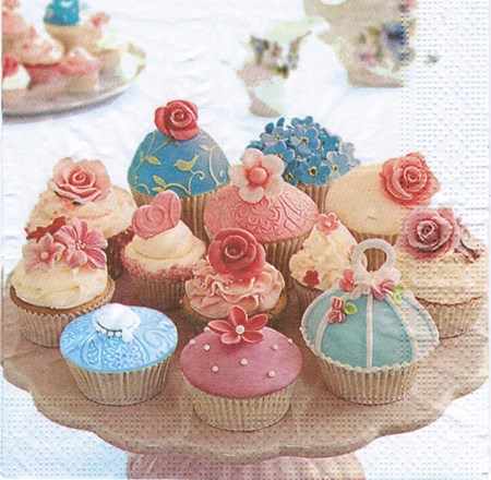 "Cupcake på fat" Servietter 20 stk