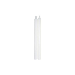 Kronelys hvit, 28 cm.
