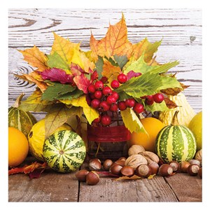 Serviett "Lunsj Fall Bouquet" 33 x 33 cm, 20 stk