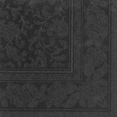 "Royal Ornaments Sort" Servietter, 40x40 cm, 20 stk