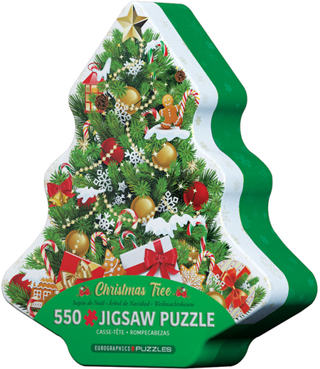 "Christmas Tree" Puslespill i metalboks, 550 bt.