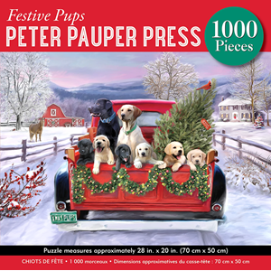 "Festive Pups" Puslespill 1000 biter