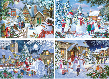 "Let It Snow" Puslespill 4 x 500 biter