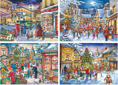 "Christmas Shopping" Puslespill 4 x 500 biter