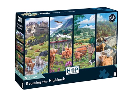 "Roaming The Highlands" Puslespill 4 x 500 biter
