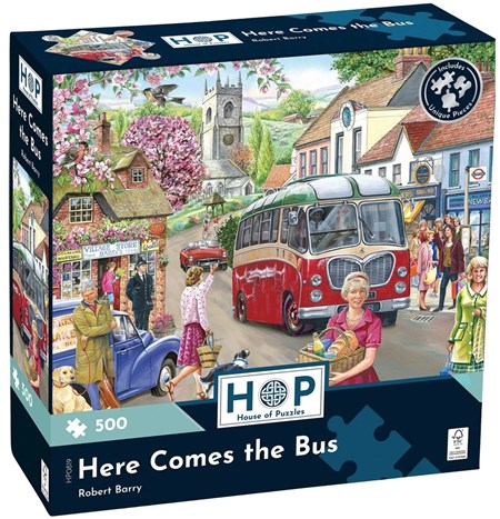 "Here Comes the Bus" Puslespill 500 biter