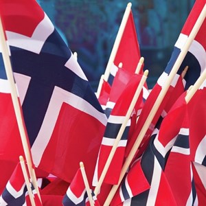 "Norske flagg" Servietter, 33 x 33 cm, 20 stk