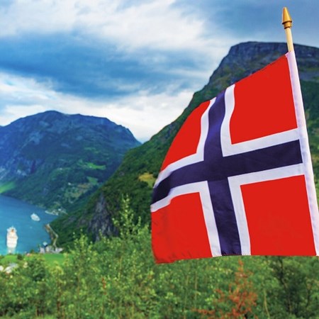 "Geiranger m/flagg" Servietter, 33 x 33 cm, 20 stk