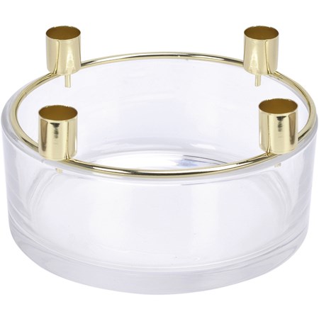 Felicia Adventsstake med glasskål D21 H11 cm