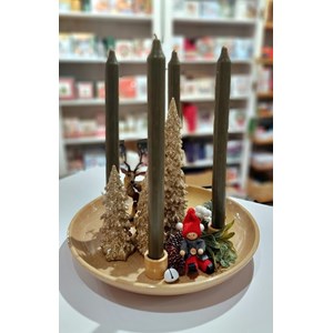 Adventsstake " Gloria " D31 H3,7 cm beige