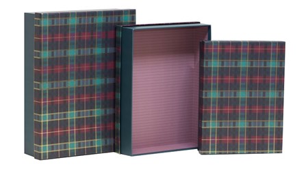 "Tartan" Skjorteeske-sett (3)