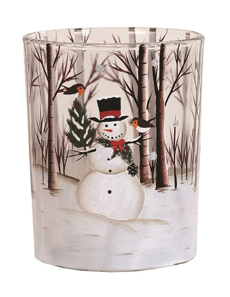 "Snowman" Te-lys holder, 12,5 cm