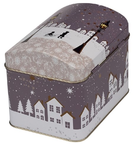 "Silent Night" Metallkiste m/hengslet lokk