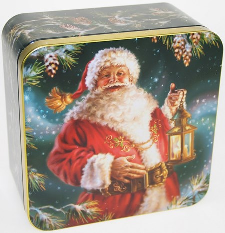 "Santa" Kvadratisk metall-boks