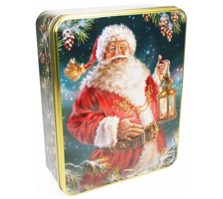 "Santa" Rektangulær metall-eske
